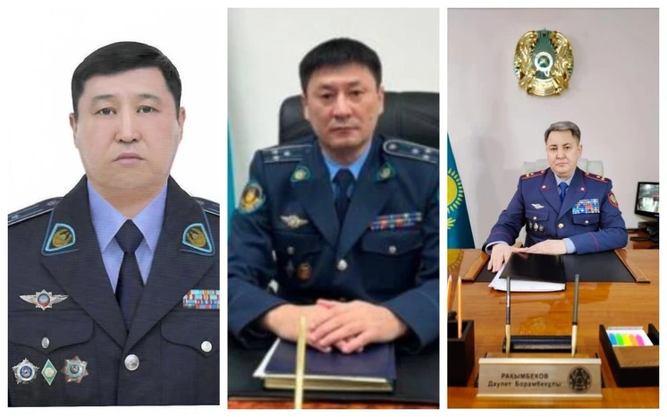 слева направо: Ш.Есенкельдиев, Р. Уразбаев, Д. Рахимбеков