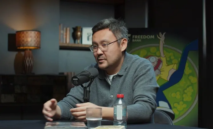 председатель правления национальной горнорудной компании «Тау-Кен Самрук» Нариман Абсаметов, стоп-кадр видео